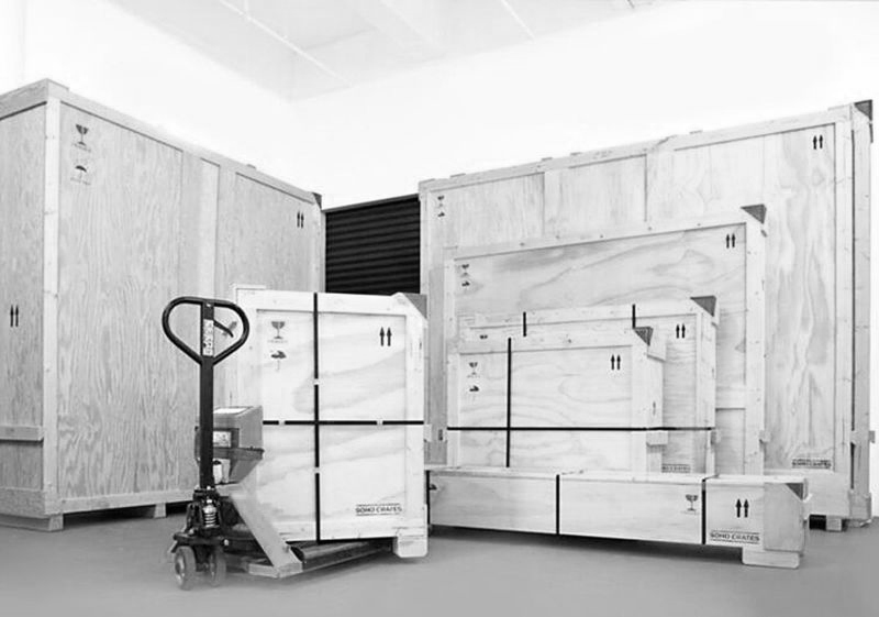 Artwork being packed for careful delivery