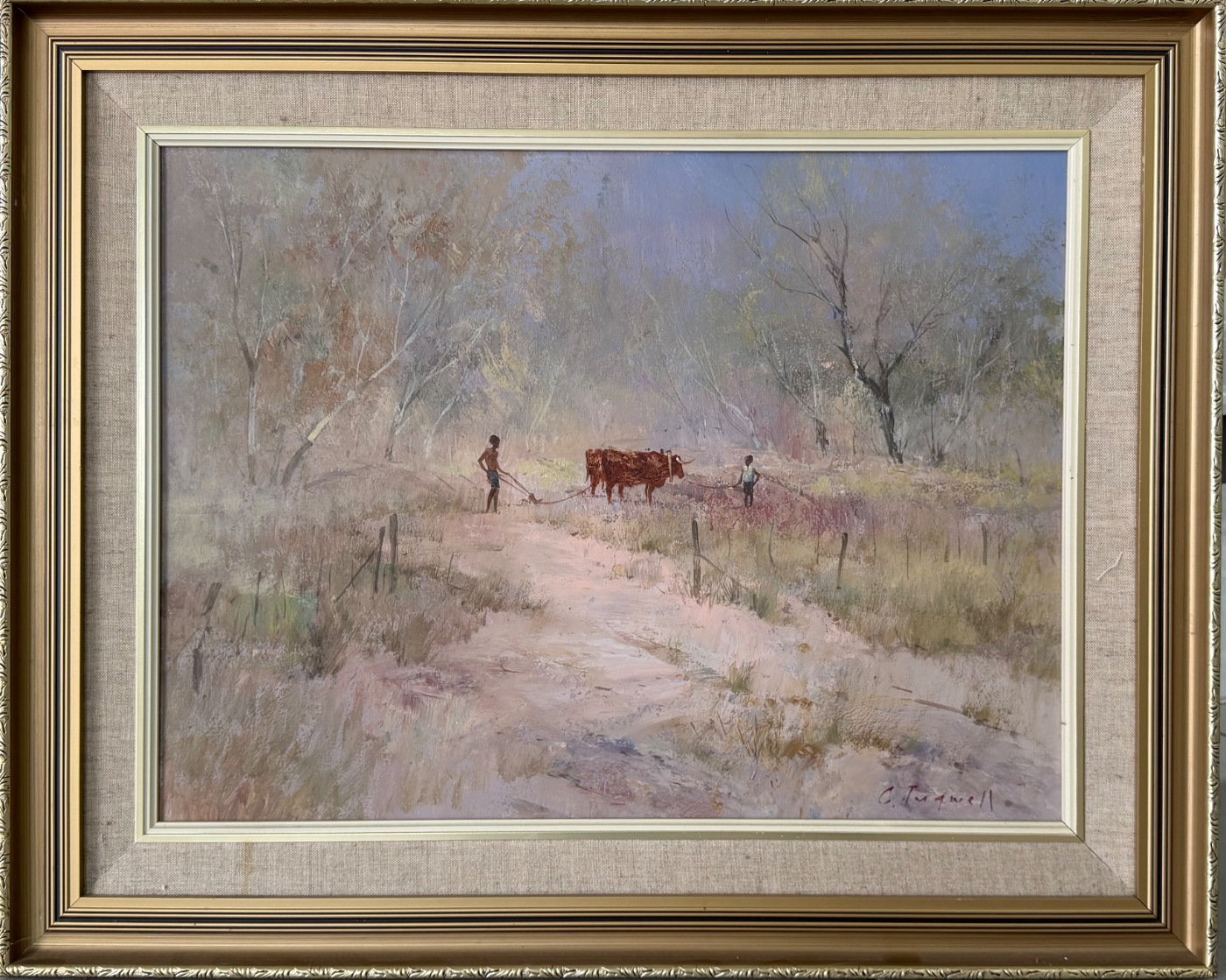 Farm scene 2 cows by Chris Tugwell