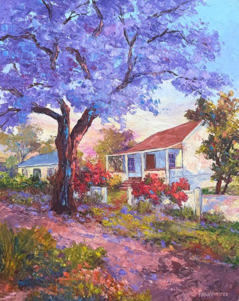 Jacaranda house up-hill