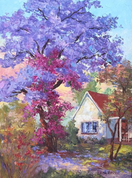 Jacaranda house with window