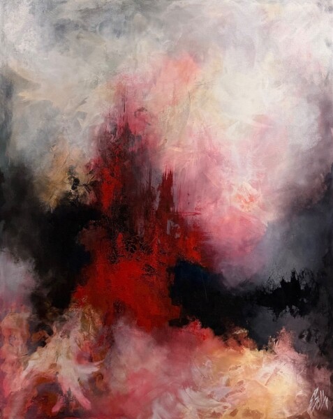 Abstract, red, black