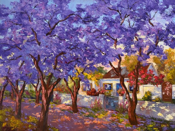Jacarandas, town house, rounded door