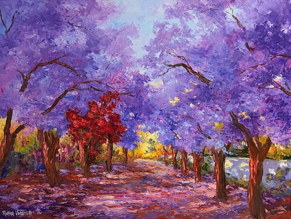 Jacarandas, street scene