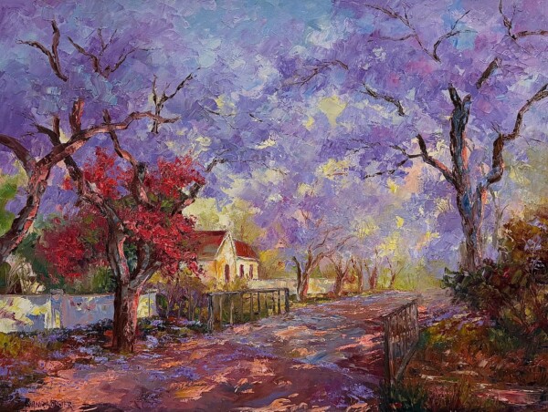 Jacarandas, street scene
