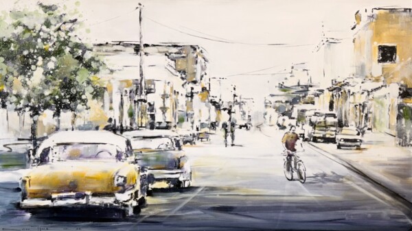 Street scene, old car