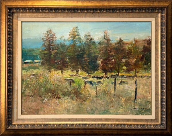 Abstract, farm scene
