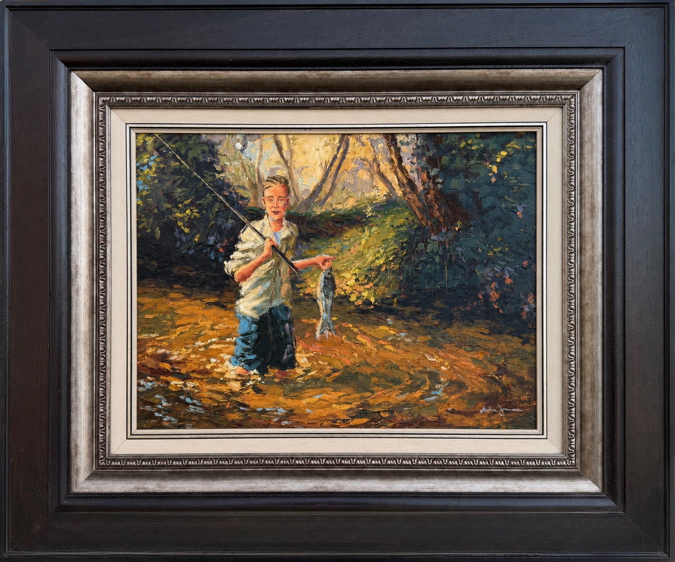 Boy with a fish by Tanya Jansen
