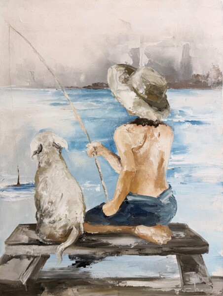 Boy with fishing rod