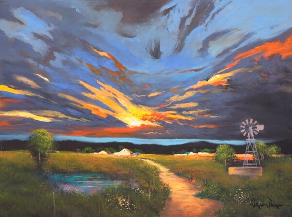 Sunset Dark landscape