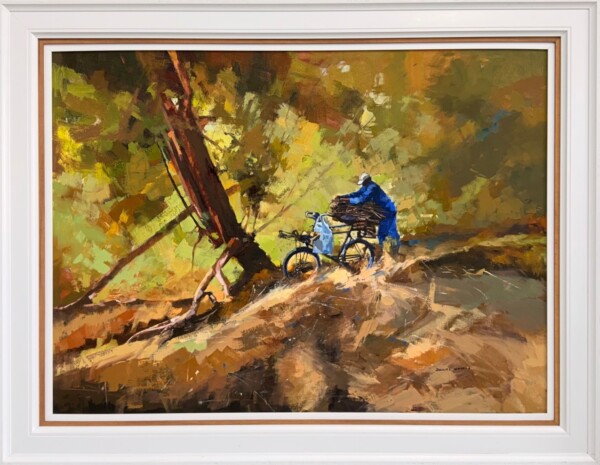 Man with bicycle